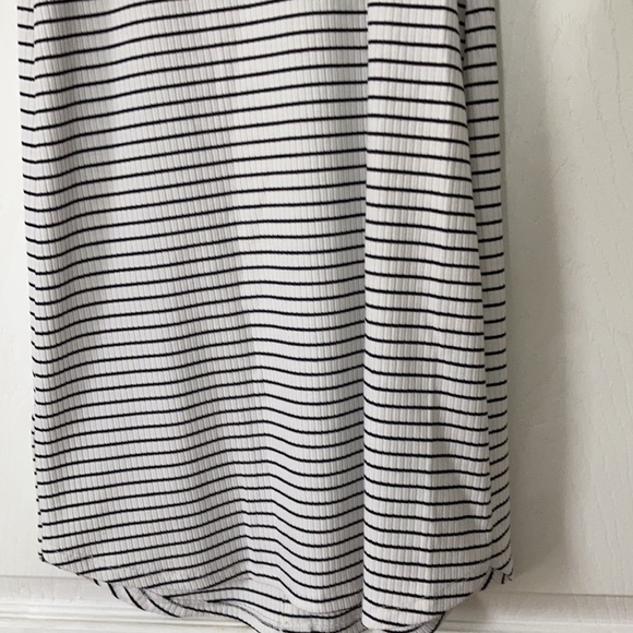 Mind Code black white stripped button up dress - Picture 14 of 17